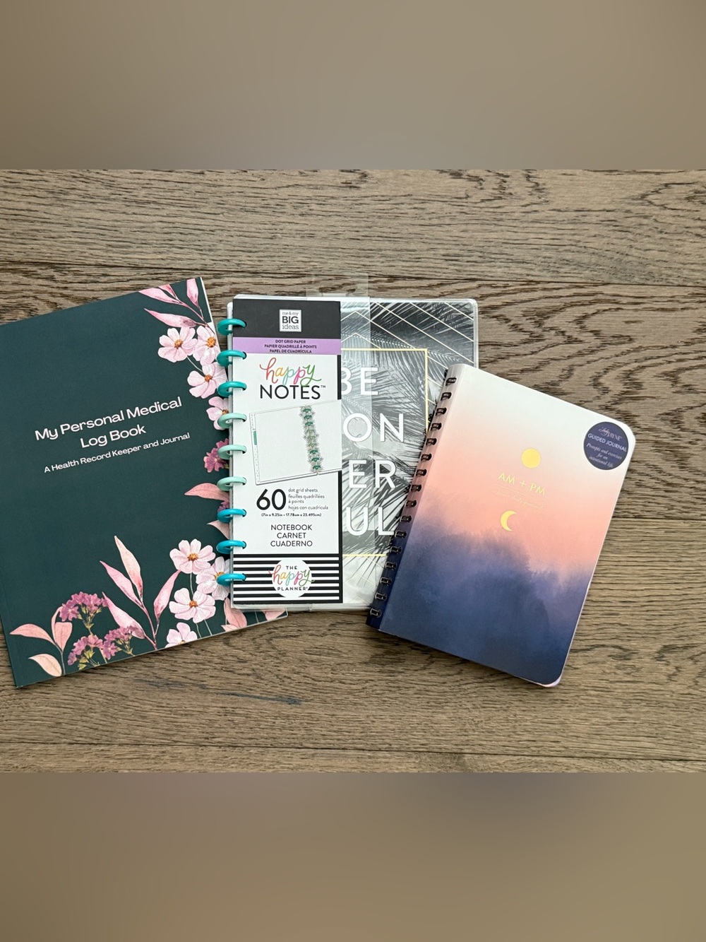 The Happy Planner, medical history and journal, Guided Journal- set of 3